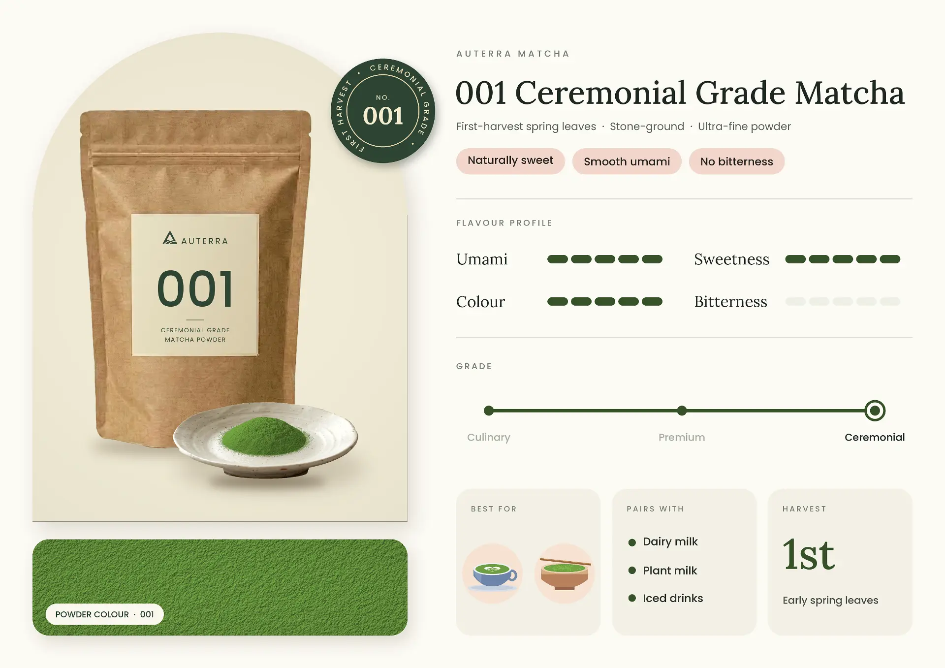 Auterra Matcha 001 product card