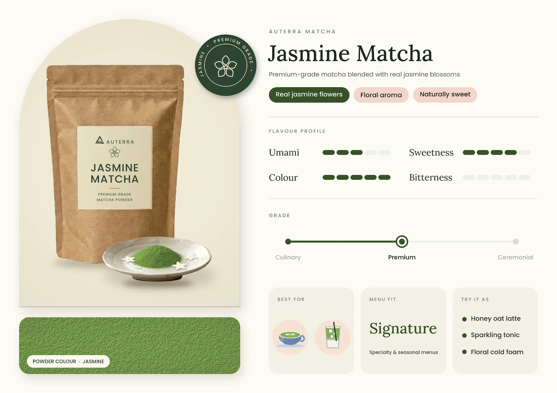 Auterra Matcha Jasmine Matcha product card