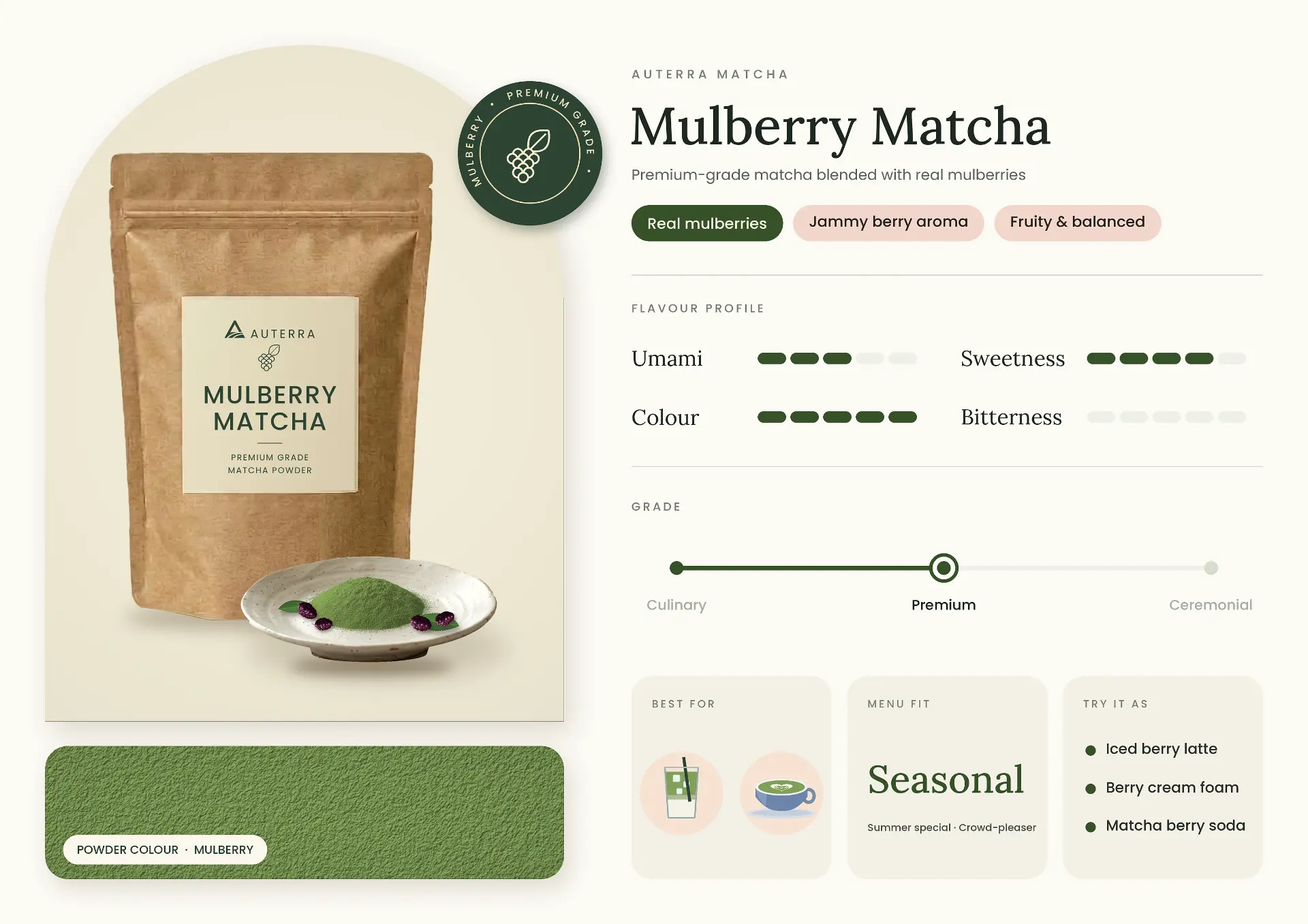 Auterra Matcha Mulberry Matcha product card